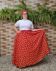 Saia + pano de cabeça Oxford estampado