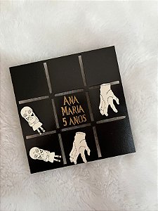 Jogo da Velha Wandinha MDF preto (Kit 20 unidades)