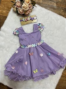 Vestido Jardim Encantado Lilás