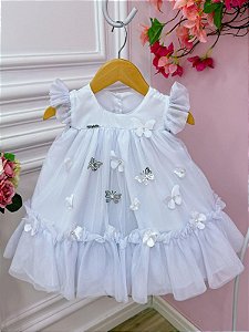 Vestido Jardim Encantado Bata Branco