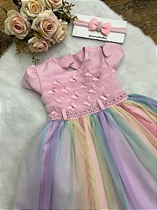 VESTIDO JARDIM ENCANTADO, CIRCO ROSA