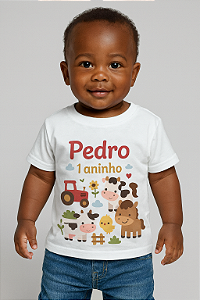 CAMISETA PERSONALIZADA FAZENDINHA MENINO