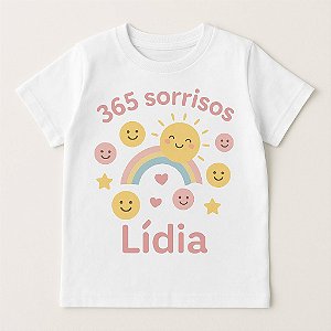 Camiseta Infantil 365 Sorrisos Personalizada