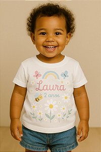 CAMISETA TEMA MARGARIDAS