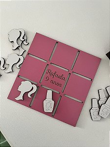 Lembrancinha Barbie – Jogo da Velha Infantil Personalizado em MDF (Kit 10)