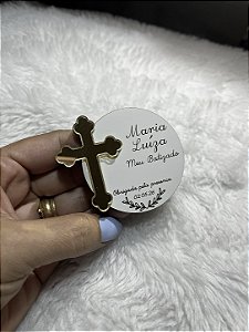 Lembrancinha Religiosa com Cruz – Ímã Personalizado MDF e Acrílico