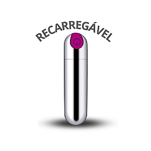 Vibrador de Clitóris Mini Power Bullet com 10 Vibrações - Recarregável