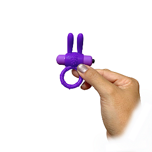Anel Peniano Coelhinho Turbo com 10 Vibrações - Roxo