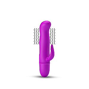 Mini Vibrador Ponto G Silicone com Estimulador de Clitóris 10 Vibrações - Blithe