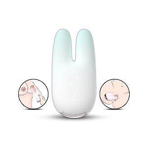 Vibrador Baby Rabbit em Silicone Premium 2 Motores com 9 Vibrações - Recarregável