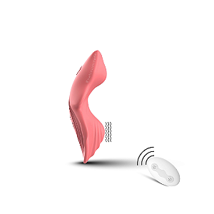 Cheiroso - Vibrador de Calcinha com Dois Motores com Controle Remoto Recarregável - Cor Salmão