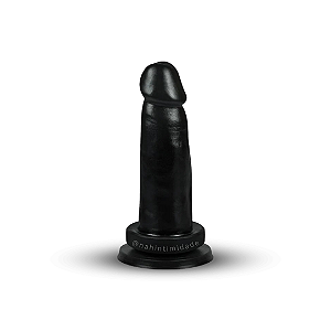 Pênis Realístico com Ventosa - 13,5x3,5cm - Preto