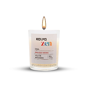 Vela de Massagem Kalya Zen Soul - Aroma Orquídea Negra - 50g