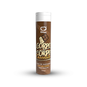 Corpo a Corpo - Óleo de Massagem Corporal Hot Beijável Chocolate - 100ml