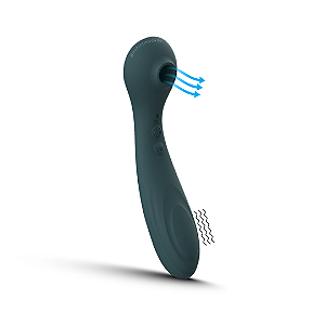 Vibrador 2 em 1 Com Sugador de Clitóris e Cabo com Vibracão - Recarregável