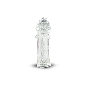 Capa Peniana Expansora Texturizada 14cm - Transparente - Lançamento