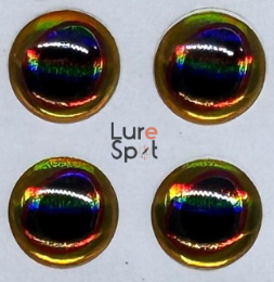 6mm - Amarelo / Íris preta / Contorno íris vermelho