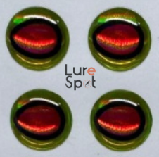 3mm - Amarelo / Íris vermelha / Contorno íris preto