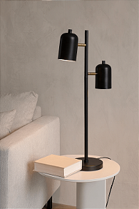 Luminária de Mesa Anne Dupla Com Cúpula Articulada