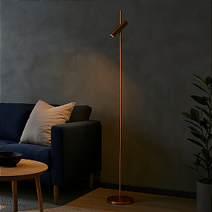 Luminária de Piso Sofhie Cobre Com Cúpula Articulada (Edição Limitada)