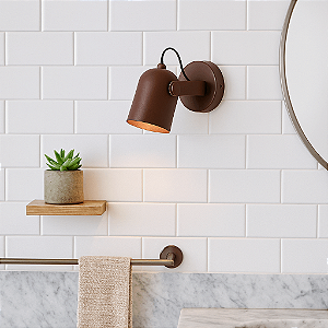 Arandela de Parede Ligabue Com Cúpula Articulada