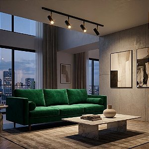 Trilho de Teto Amaya com 1 metro e 4 Spots direcionáveis