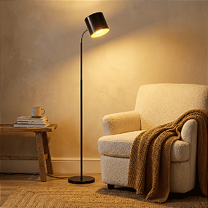 Luminária de Piso Nerina com Cúpula Articulada