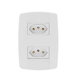 Tomada Embutir Dupla 10A Lev Branca Ilumi