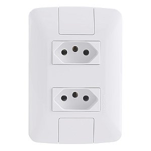 Conjunto 4x2 com 2 Tomadas 2P+T Tramontina Aria 20A