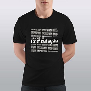 Camiseta Malha Algodão Penteado Curso Ciência Da Computação