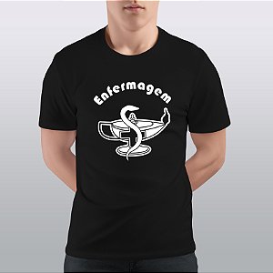 Camiseta Enfermagem Malha Algodão Penteado Universitária