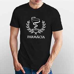 Camiseta Formandos Curso Farmácia Malha Algodão Penteado