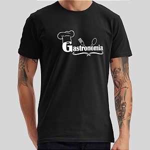 Camiseta Gastronomia Malha Algodão Penteado Formandos