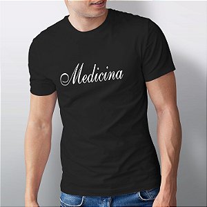 Camiseta Malha Algodão Penteado Formandos Curso Medicina