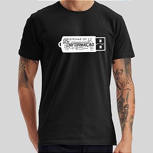 Camiseta Sistema De Informação Malha Algodão Penteado