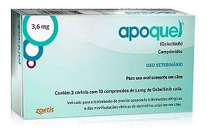 Apoquel 3,6 mg para Cachorro 20 Comprimidos