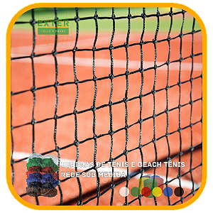 Rede de Proteção Esportiva para Quadra de Tênis, Beach Tênis e Poliesportivas no Fio 2 Malha 4 cm (Sob Medida)