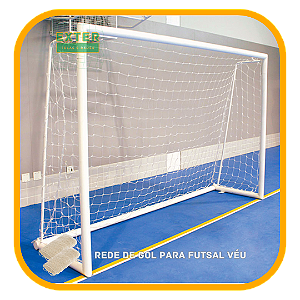 Rede de Gol para Futsal (PAR) - Modelo Véu - Futebol de Salão