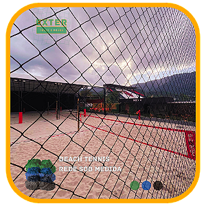 Rede de Proteção Esportiva para Quadra de Beach Tennis e Tênis no Fio 2 Malha 5 cm em Seda (Sob Medida)