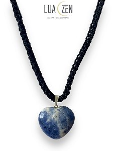 Colar Coração Sodalita