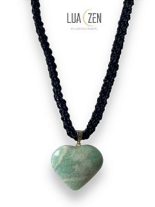 Colar Coração Amazonita Verde
