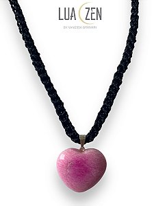 Colar Coração Amazonita Pink