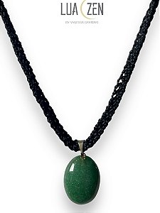 Colar Oval Quartzo Verde