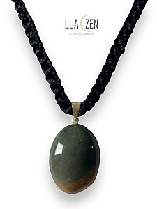 Colar Oval Jaspe Policromo