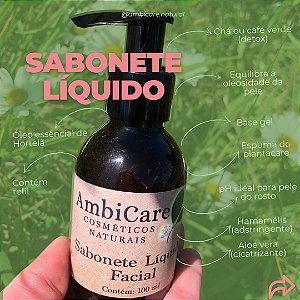 Sabonete líquido facial - hortelã