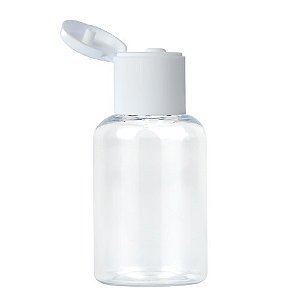 FRASCO 30 ML DE PLÁSTICO TAMPA FLIPTOP BRANCO