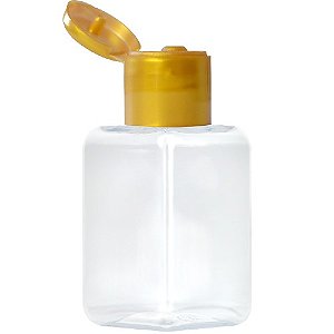 FRASCO QUADRADO 30 ML - DOURADO