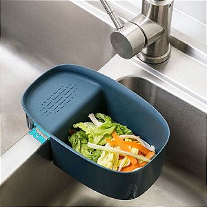 Escorredor Cesta Drenagem Frutas Vegetal Esponja Rack Drenagem C/ Encaixe