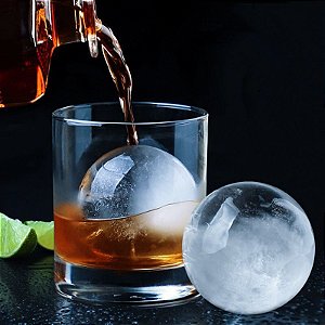 Forma De Gelo Redonda Molde Silicone Bebida Whisky Drink