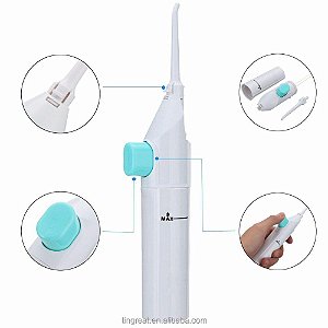 Jato De Água Irrigador Bucal Portátil Manual Fio de Água